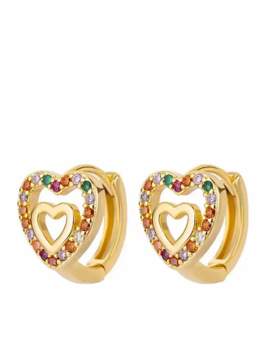 Bode Hypoallergenic Gold Plated Kids Earrings Pendants Heart Made of Steel