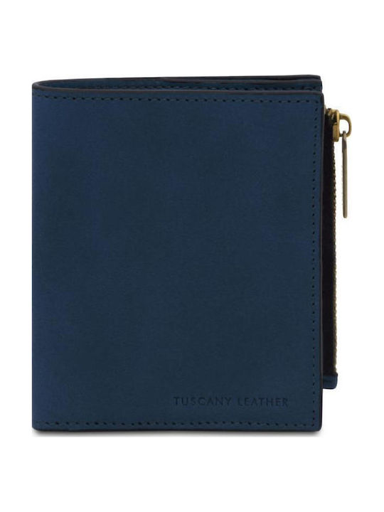 Tuscany Leather Δερμάτινο Ανδρικό Πορτοφόλι Μπλε