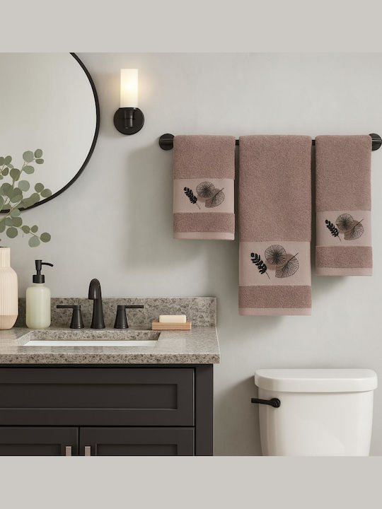 Комплект Хавлиени Кърпи 3 Бр Design Тъмнобежов