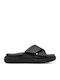 Leather Women's Flat Sandals Black