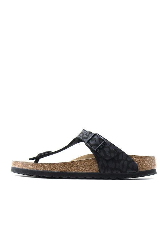 Birkenstock Gizeh Sandale Casual Damă Din Piele Negre