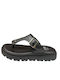 Damen Flache Sandalen Schwarz