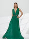 Summer Maxi Dress for Wedding / Christening with Lace Green