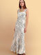 Maxi Dress with Slit Beige