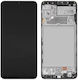 OLED Screen with Touch Mechanism and Frame for Samsung Galaxy A22 4G Black