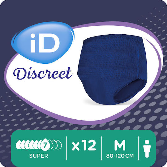iD Incontinence Underwear Medium In Black Colour 12 Units