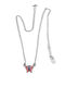 Kids Necklace Girls Silver Butterfly Silver Dust & Double-Sided Enamel Platinum Plated 36 Centimeters Length +2.5 Centimeters Extension Chain Woofie 0330294701 /butterfly Multicolored Enamel Silver White 0330294701
