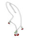 Kids Necklace Girls Silver Cherries & Double-Sided Enamel Gold Plated Or Rhodium Plated 31 Centimeters Length +5 5 Centimeters Extension Chain Woofie 0330297501 / Silver Cherry Yellow Red Multicolor Enamel Silver White 0330297501