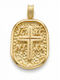 Pendant Kids Charm Double Sided Silver PR234