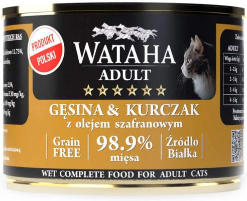 Wataha Hrana Pentru Pisici Adulte În Conservă Cu Carne Pui Ficat Și Somon 200gr