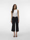 Women's Zip Culottes in Wide Leg Black