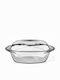 Vidivi Chef Cratiță Olandeză Rectangulară din Sticlă cu Capac din Sticlă 25x16cm