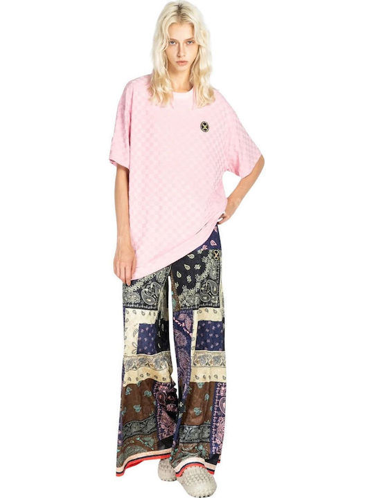 Mod Wave Movement Women's Palazzo Pantaloons in Palazzo Fit Blue