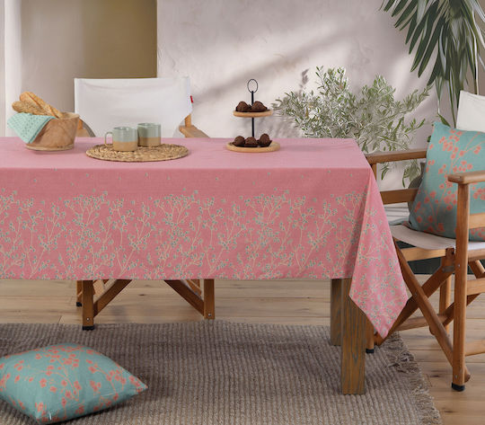 Nef-Nef Homeware Tischdecke Floriva Koralle 140x180cm