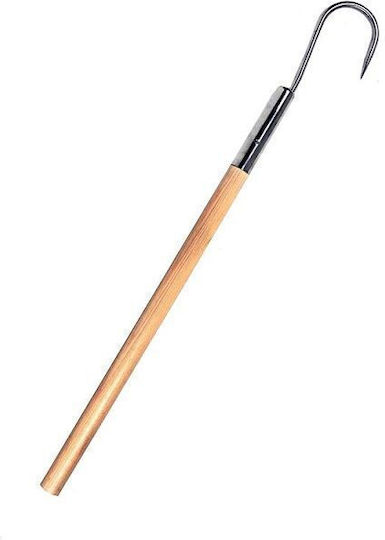 Aluminum Fishing Hook with Wooden Handle Gaff 120cm 931889