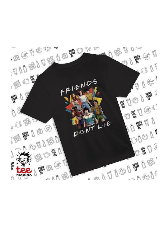 Kinderoberteile T-Shirt Schwarz Friends Dont Lie KP_33413_tshirt-kid-schwarz