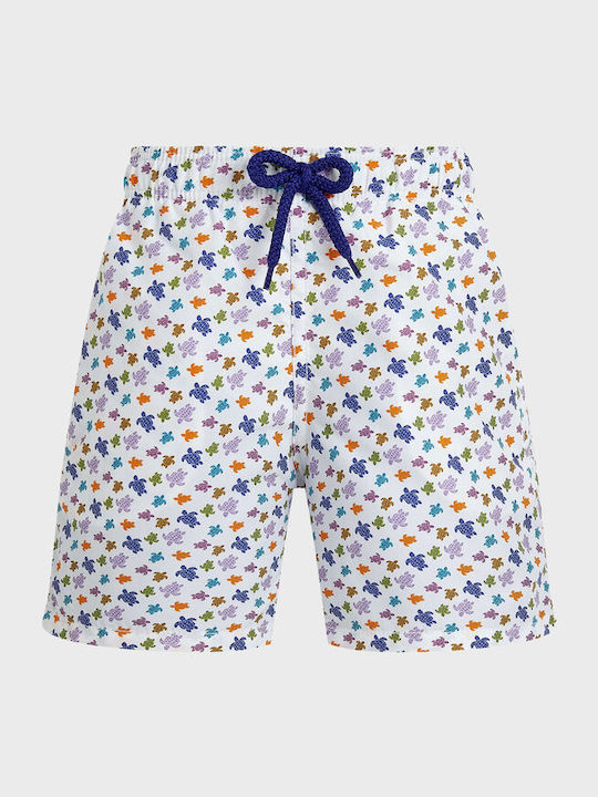 Vilebrequin Ronde Des Tortues Kids Swimwear Swim Shorts White