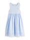Girls Sleeveless Light Blue Dress