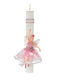Handgefertigte Beduftete Osterkerze Glitzer Mädchen Elf Ballerina Rosa Rock