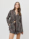 Aruelle Summer Women's Pyjama Set Brown Striped