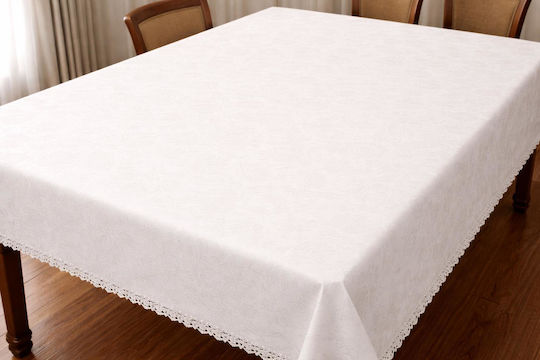 Tischdecken Set Weiß 160x220cm