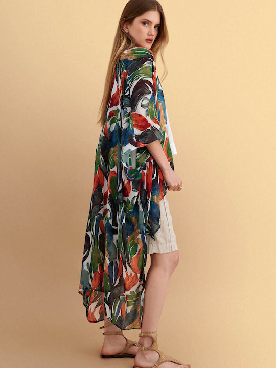 Long Women's Kimono Red