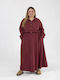 Summer Shirt Dress Burgundy