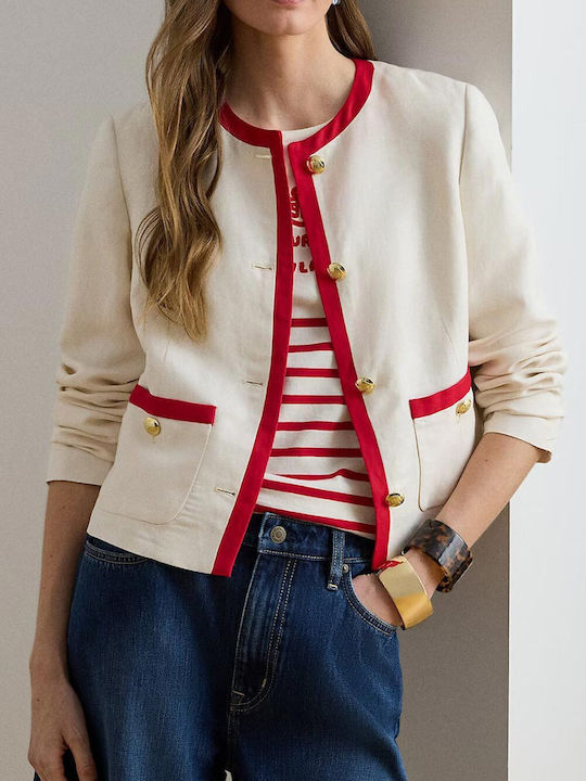 Ralph Lauren Damen Blazer Natural