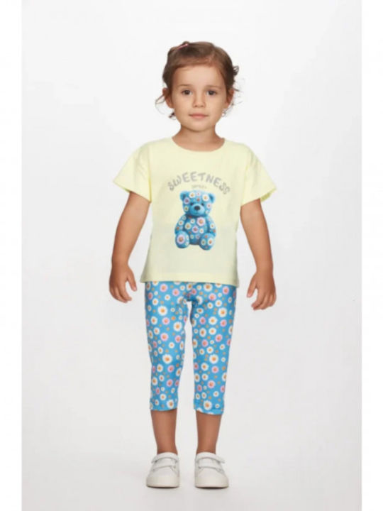 Joyce Kinderbekleidungsset mit Leggings Gelb 2 Stück