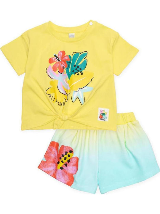 Kids Set with Shorts Summer 2pcs Yellow