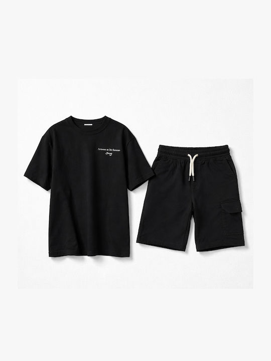 Kids Set With Shorts Summer 2 Pieces Black