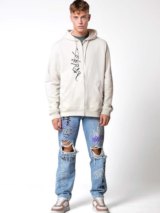 Herren Fleecejacken & Strickjacken Herren Zakehta Weiß Z110L