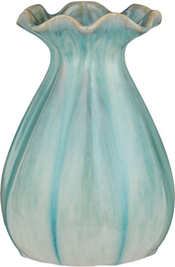 Butlers Dekorative Keramikvase Flora Blau Y31cm