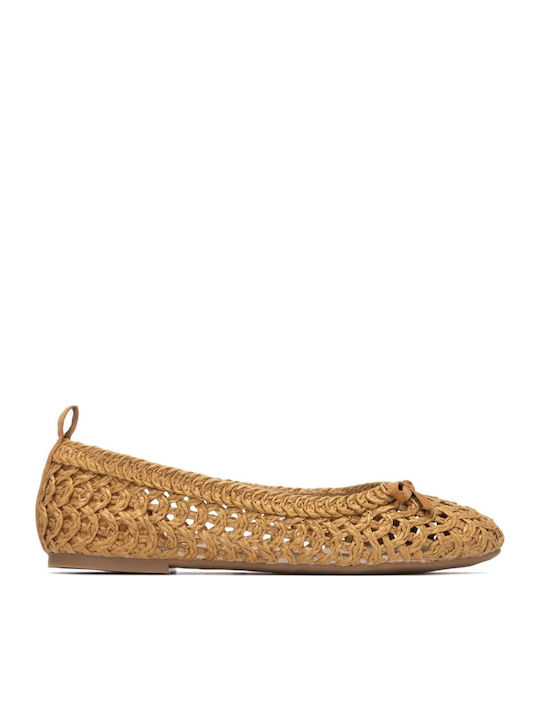 Xti Women's Ballerina Shoes in Brown Colour
