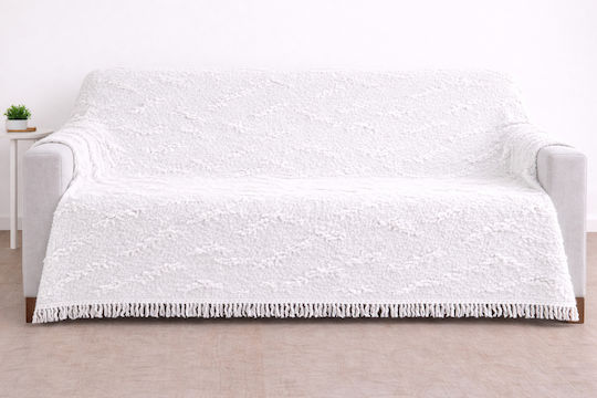Überwürfe Set 3 Stück Chenille Weiße