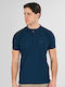 Kurzarm Herrenbluse Petrol Blau
