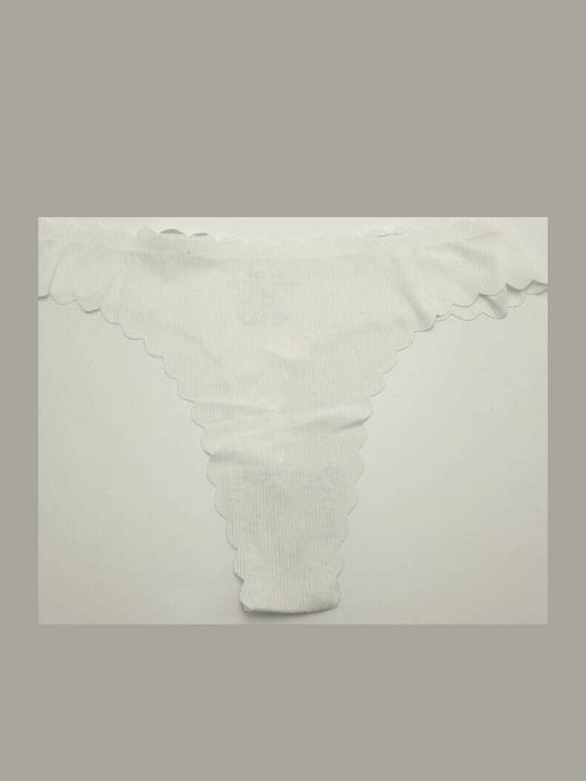 Hand's Foner Γυναικείο String χωρίς Ραφές Λευκό