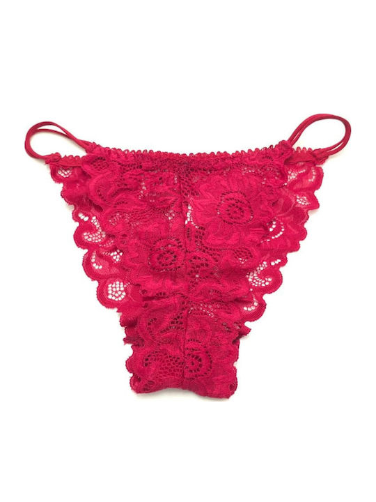 Cotton Women's Brazil with Burgundy Lace