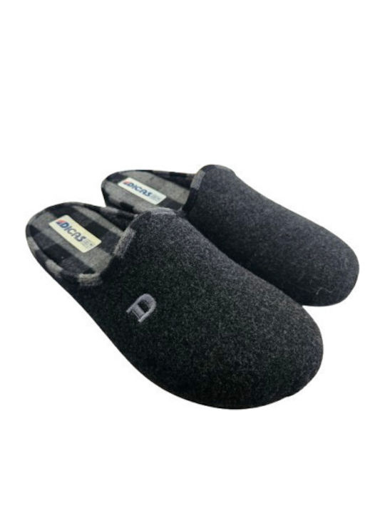 Dicas Winter Men's Black Slippers