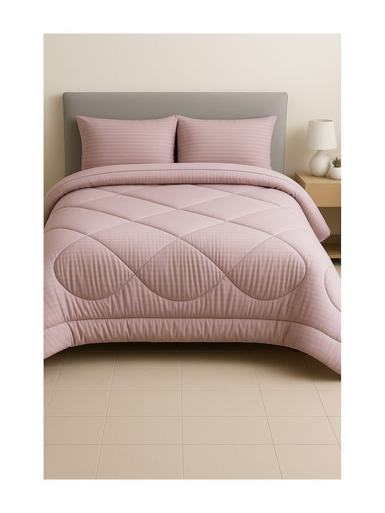 Плик За Завивка Единичен 160x220 Stripe Розов