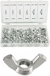 Ansin Unterlegscheiben & Muttern Sortiment-Set 150 Stück Flügelmutter Assortiment