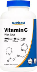 Nutricost Витамин C С Цинк Витамини 1000mg 240 Капсули Nutricost Витамин C С Цинк Витамини 1000mg 240 Капсули