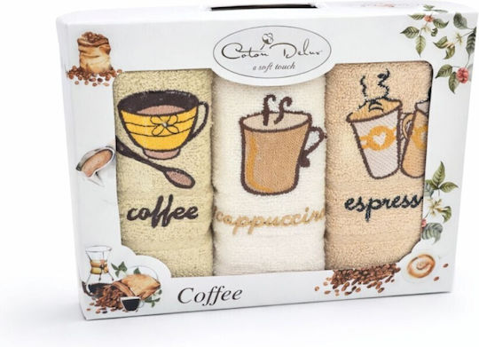 Coton Delux Prosop De Bucătărie În Culoare Maro 30x50cm 3 Bucăți