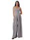 Women Strapless One-piece Jumpsuit Gray