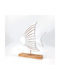 Korres Craft Decorative Fish Made of Wood 28.5x5.5x5.5cm