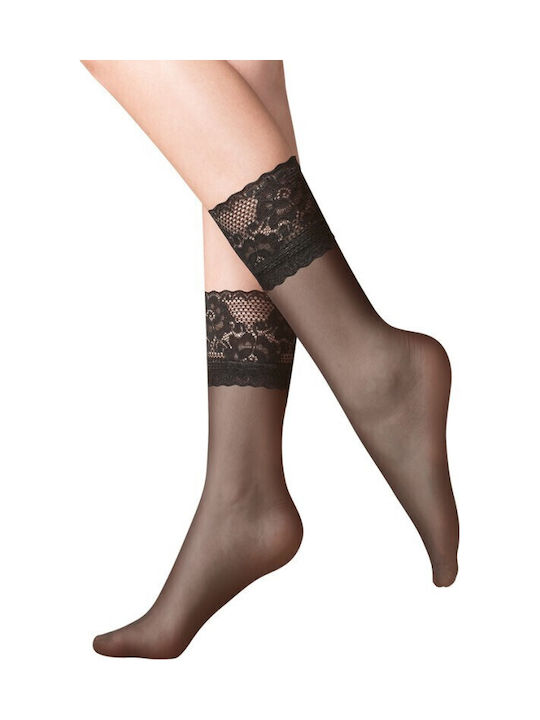 Gabriella Women's Socks Black with Print 690-BL...