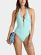 One Piece Swimsuit Light Blue