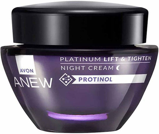 Avon Anew Platinum Light 48-часов Хидратиращ и Стягащ Нощен Крем за Лице с Колаген 50ml