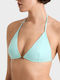 Top Triunghi De Bikini Cu Burete Albastru Deschis