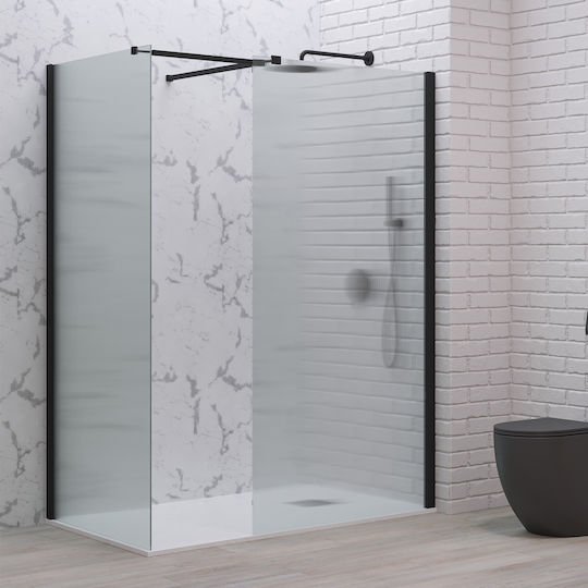 Karag Walkin 2 Fixed Side for Shower 140x200cm Flute Black 5206836663081